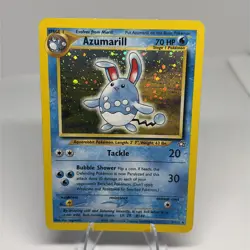 Pokemon TCG Azumarill Neo Genesis Holo Card 2/111 Unlimited Rare - Image 1