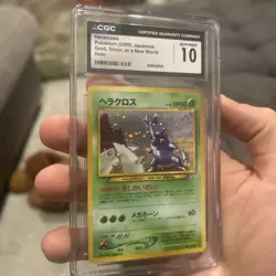 Pokemon Neo Genesis Heracross Card #214 Japanese Holo CGC Gem Mint 10! - Image 2