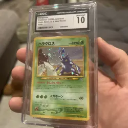 Pokemon Neo Genesis Heracross Card #214 Japanese Holo CGC Gem Mint 10! - Image 3