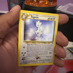 Pokemon TCG Togetic 16/111 Neo Genesis Unlimited SWIRL Holo Rare Card Ships Free - Image 2