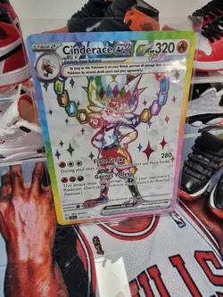 Cinderace ex Full Art Ultra Rare Pokemon Card Stellar Crown 157/142 NM - Image 1