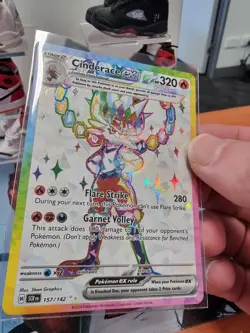 Cinderace ex Full Art Ultra Rare Pokemon Card Stellar Crown 157/142 NM - Image 2