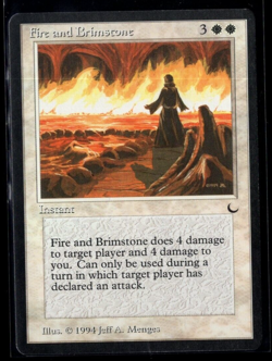 Fire and Brimstone Uncommon 1994 Vintage The Dark Magic The Gathering Near Mint - Image 1