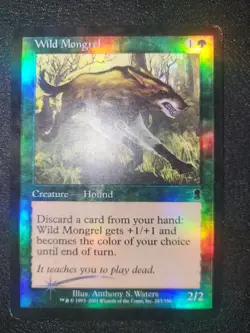 MTG WILD MONGREL FOIL Odyssey MP - Image 1
