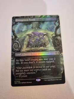 Overgrown Tomb (Borderless) Lorwyn Eclipsed Foil Magic The Gathering - Image 1