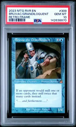 2024 MTG RAVNICA REMASTERED RETRO FRAME #309 BRUVAC THE GRANDILOQUENT PSA 10 - Image 1