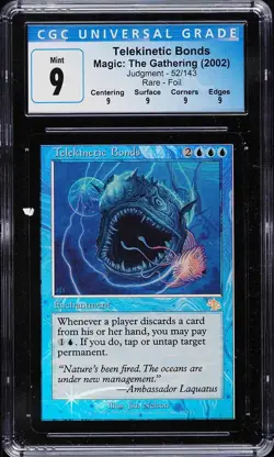TELEKINETIC BONDS FOIL CGC 9 Judgment Magic MTG Graded [Luca] - Image 1