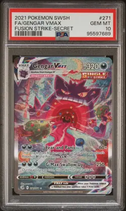 Pokemon 2021 Gengar VMAX 271/264 Alt Art Secret Fusion Strike GEM MINT PSA 10 - Image 1