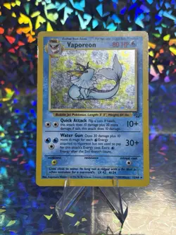 Pokemon TCG Vaporeon Jungle 12/64 Holo Unlimited Holo Rare HP - Image 2