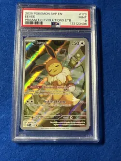 2025 Pokemon TCG Eevee SVP 173 Prismatic Evolutions Promo NM PSA 9 - Image 1