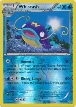 Pokemon TCG - Whiscash - 40/160 - Reverse Holo - XY: Primal Clash [Near Mint] - Image 1