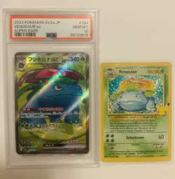 2023 Pokemon Venusaur ex 184/165 Sv2a: 151 Holo (JP) PSA 10 w/ Celebrations! - Image 1