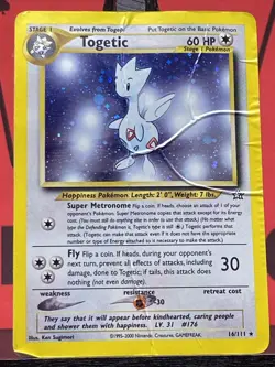 Togetic 16/111 Holo Rare Pokemon TCG WOTC Neo Genesis Unlimited HP - Image 3