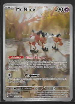 Mr. Mime 179/165 Illustration Rare Holo - Pokemon TCG Scarlet & Violet 151 - NM - Image 1