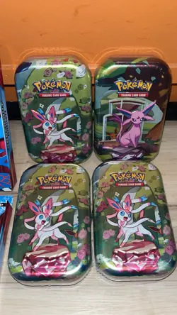 Pokemon TCG Prismatic Evolutions Mini Tins Plus Knockout Out Collection Lot Of 9 - Image 2