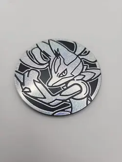 Pokemon - Mega Lucario Jumbo Coin - Silver Rainbow Sparkle Holo - Image 1