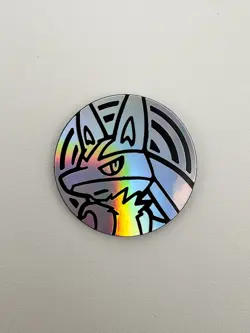 Lucario Coin Silver Rainbow Holo Pokemon TCG Chilling Reign Near Mint 2021 - 5 - Image 1