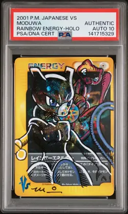 2001 POKEMON JPN VS RAINBOW ENERGY-HOLO PSA AUTHENTIC AUTO 10 - Image 1