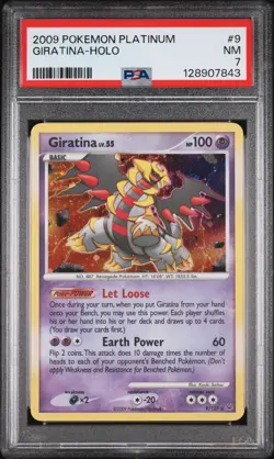 2009 POKEMON PLATINUM #9 GIRATINA-HOLO PSA 7 - Image 1