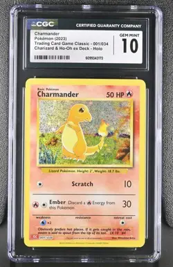 Charmander *CGC 10* Holo *Classic Collection* #1 * Pokemon - Image 1