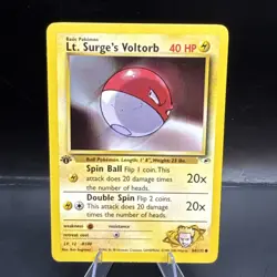 Lt. Surge's Voltorb 84/132 1st Edition - Pokemon Gym Heroes 1998 LP - Image 1