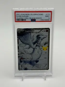 2021 POKEMON CELEBRATIONS CLASSIC COLLECTION #113 FULL ART/RESHIRAM PSA 9 - Image 1