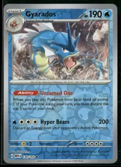 Pokemon - Gyarados 130/165 Reverse Holo Scarlet & Violet 151 NM - Image 1