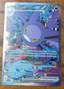 Team Rocket's Crobat ex 234/182 Destined Rivals Pokemon 2025 NM - Image 3