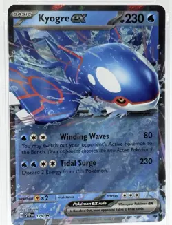 2025 Pokemon SVP EN KYOGRE ex Azure Legends Tin #178 PSA 9 - Image 1