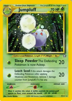 Jumpluff - Holo - 7/111 Neo Genesis - WOTC Unlimited - Pokemon TCG - 2000 - Image 1