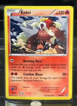 Entei 14/98 Cosmos Holo Rare Pokemon Ancient Origins - Image 1
