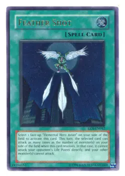 Yugioh! LP Feather Shot - EEN-EN042 - Ultimate Rare - 1st Edition Lightly Played - Image 1