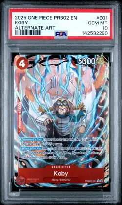 2025 ONE PIECE PRB02-VOL.2 ALTERNATE ART OBY PSA 10 - Image 1