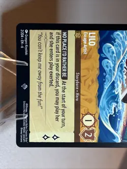 Disney Lorcana TCG Azurite Sea Lilo Escape Artist 2/204 Super Rare Regular Card - Image 3