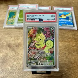 PSA Graded Pokemon Card Lot 5 Miraidon HR Pidgeot SIR Scizor IR Kecleon Slakoth - Image 3