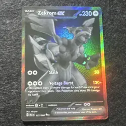 🔥 Pokemon Zekrom EX 172/086 SV: Black Bolt Secret Rare 🔥 High-End Chase Card💎 - Image 1