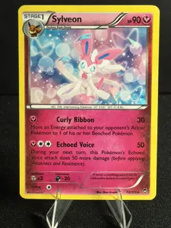 Pokemon Card Sylveon 72/111 Cracked Ice Holo Rare 2014 TCG Evolves From Eevee - Image 3