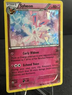 Pokemon Card Sylveon 72/111 Cracked Ice Holo Rare 2014 TCG Evolves From Eevee - Image 4