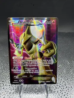Pokemon Alakazam EX TCG Fates Collide Holo Full Art Ultra Rare Card 117/124 - Image 1