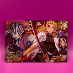RENGOKU AKAZA TANJIRO Kimetu noYaiba DemonSlayer Bandai Holo Card Rare No.033F/S - Image 1