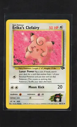 Pokemon TCG Card Erika's Clefairy 40/132 Gym Challenge, LP Condition - Image 1