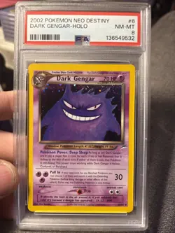 Pokemon PSA 8 NM/MINT 2002 Dark Gengar Neo Destiny Holo Card - Image 1