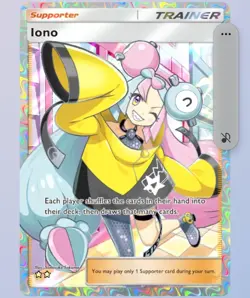 Pokemon Iono Full Art Holo Trainer-Supporter Card English TCG not physical - Image 1