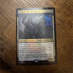 Magic: The Gathering Wilhelt the Rotcleaver Blue Black Foil Card - Image 1