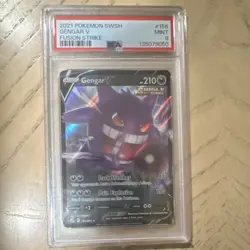 Pokemon Gengar V 156/264 Swsh08 Fusion Strike Ultra Rare Holo PSA 9 Card - Image 1