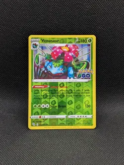 VENUSAUR 003/078 Reverse Holo Rare Pokemon Go Pokemon Card Near Mint - Image 1
