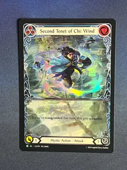 FAB LGS305 Second Tenet of Chi: Wind FOIL Promo Mystic Action Flesh & Blood TCG - Image 1