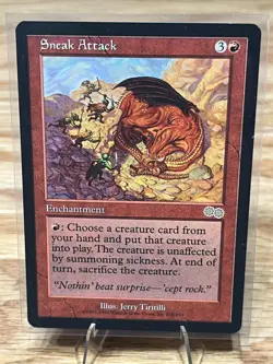 MTG - Sneak Attack - Urza's Saga - Magic the Gathering - NM - Image 1