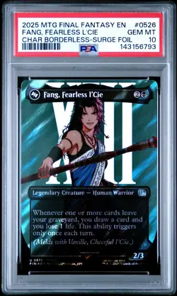 2025 MTG FINAL FANTASY BORDERLESS-SURGE #0526 FANG FEARLESS L'CIE PSA 10 - Image 1