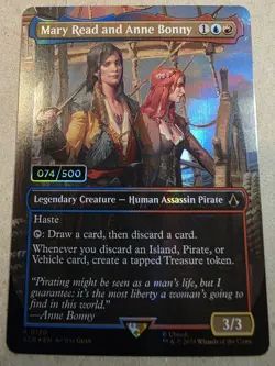 Mary Read and Anne Bonny - #074/500 Foil (Serialized) Universes Beyond - Mtg - Image 1